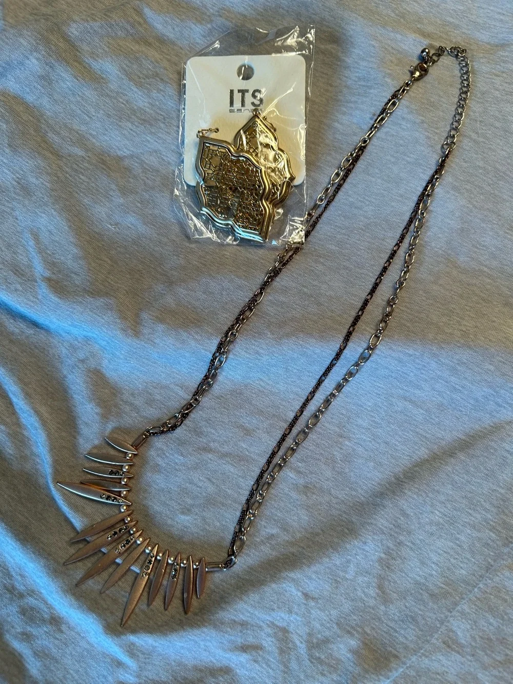 !it jeans Gold Spike Layered Necklace - Picture 1 of 2